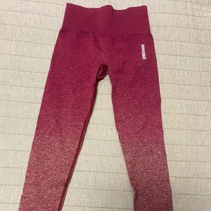 Gymshark red ombré leggings